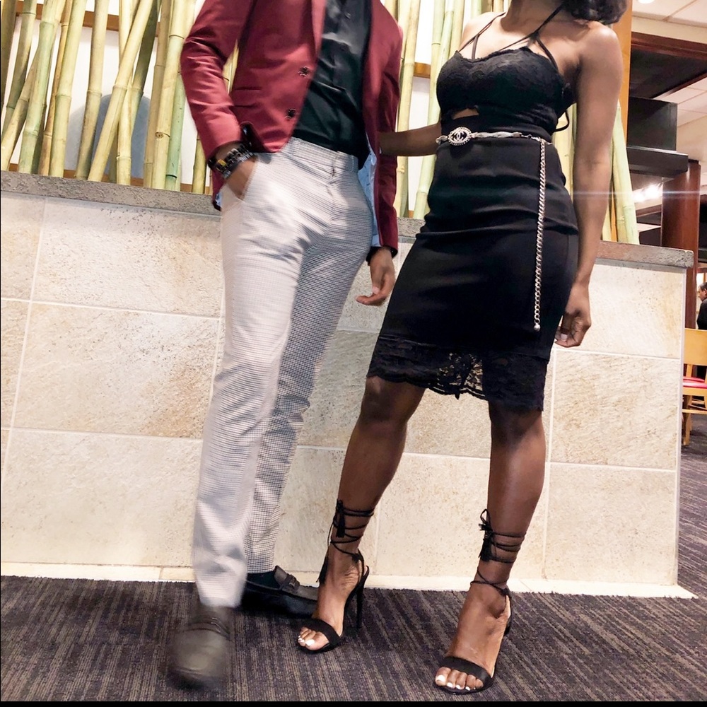 Cut out Black Cocktail Dress